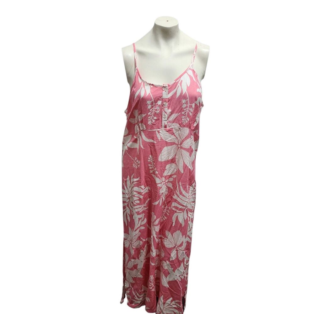 Kiwi And Punch Maxi Dress Womens Sz Large Summer Floral Bold‎ Vacation Cruise